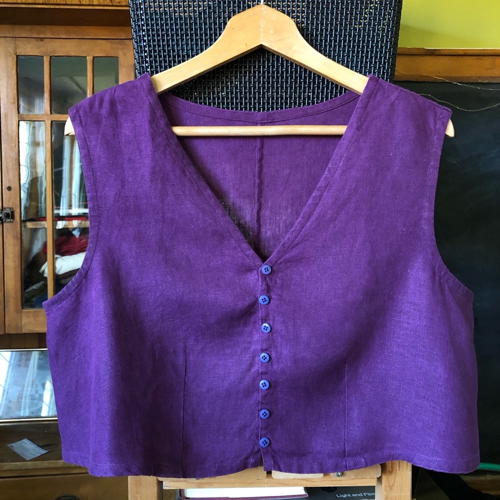 Handmade Linen Vest Top